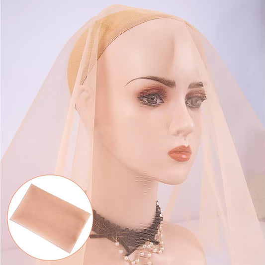 1 Meter Swiss Lace Net – Skin Color Lace Material for Wig Making & Hair Patch Base – Soft, Breathable, Transparent Mesh 36 x 46 Inch Size Premium Skin Lace for Natural Hairline Look & Custom Hair Wigs