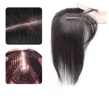 Wholesale Women's Virgin Remy Hair Topper Silk Top Bonding Toupees Wigs Human Hair Pieces Replacement System with Bangs In