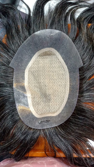 Ritzkart grey black mix 20-80 Salt paper Hair patch Human hair