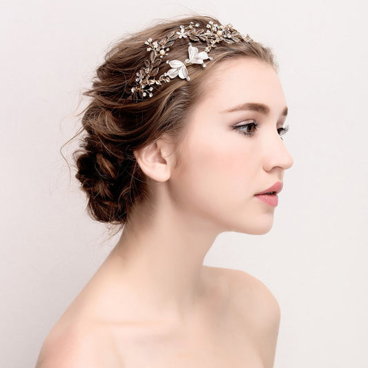 Vintage Gold Bridal Crown Hair Accessories