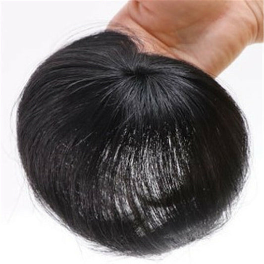 Ritzkart 20 Cm Human Hair Straight Color Clip In Topper Thin Short Top Hair Piece for Women (100 Gm)