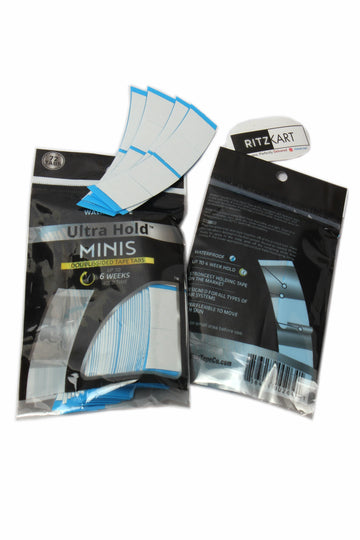 Ritzkart Ultra Hold Minis Tape 36 pc (72 Tabs) – Double Sided Super Thin Adhesive for Toupee & Hair Systems Strong Hold Wig & Hair Extension Tape for Men & Women