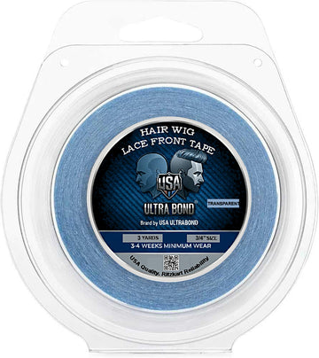 Ritzkart Ultrabond Lace Front Tape Transparent 3–36 Yards Waterproof Double-Sided Wig Tape Strong Adhesive for Hair System 2–4 Week Hold Invisible Easy to Apply & Remove Long-Lasting Bond-Blue